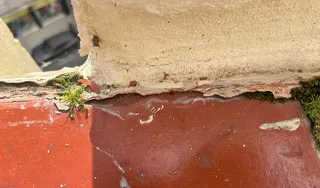 Imagem termográfica mostrando variações térmicas e infiltrações identificadas pela Fermorel em Lisboa