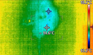 Câmara térmica utilizada na pesquisa de avaria na Penha de França, Lisboa, pela Fermorel